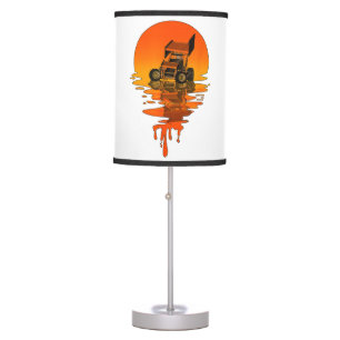 Vintage Retro Style Sprint Car Racing Table Lamp