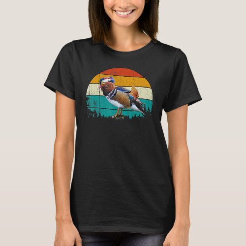 Vintage Retro Style Summer Sunset Bird Animal Mand T-Shirt