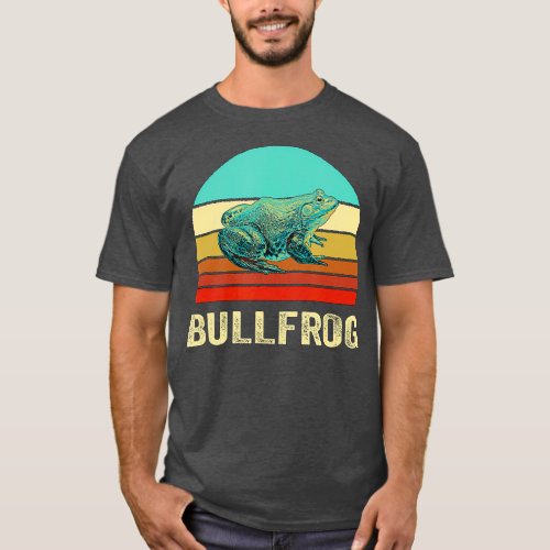 Vintage Retro Style Sunset Bullfrog T_Shirt