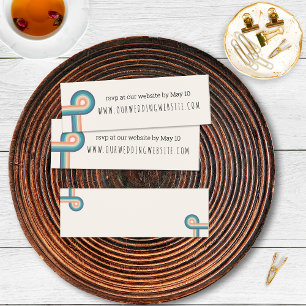 Vintage Retro Style Wedding RSVP Website Cards