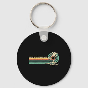 Vintage Retro Summer Vacation Alabama Gulf Shores  Keychain