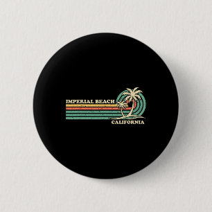Vintage Retro Summer Vacation California Imperial Button