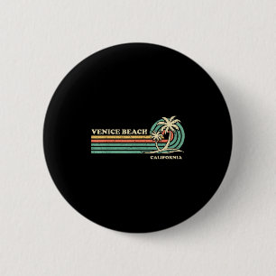 Vintage Retro Summer Vacation California Venice Be Button