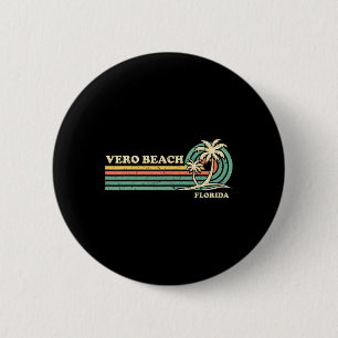 Vintage Retro Summer Vacation Florida Vero Beach M Button
