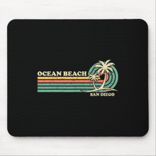 Vintage Retro Summer Vacation San Diego Ocean Beac Mouse Pad