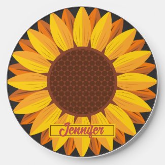 Vintage Retro Sunflower Yellow Flower Floral