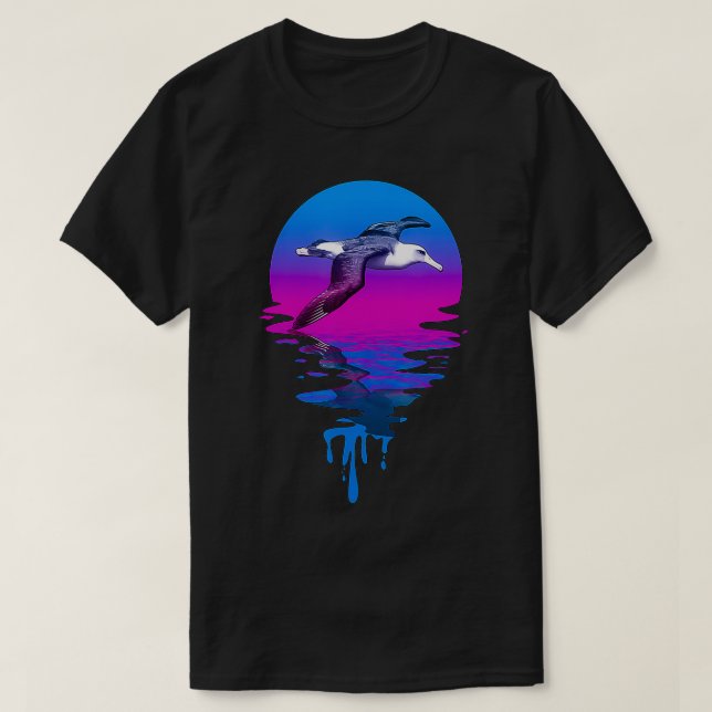 Vintage Retro Sunset Albatross  T-Shirt (Design Front)