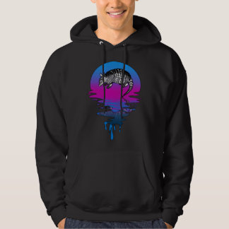 Vintage Retro Sunset Armadillo Hoodie