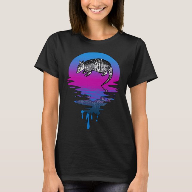 Vintage Retro Sunset Armadillo T-Shirt (Front)