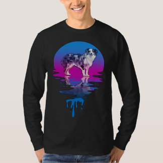 Vintage Retro Sunset Australian Shepherd T-Shirt