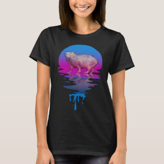 Vintage Retro Sunset Capybara T-Shirt