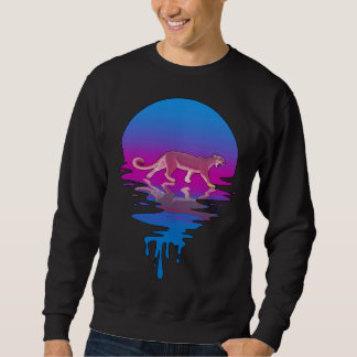 Vintage Retro Sunset Cougar Sweatshirt