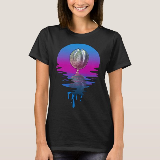 Vintage Retro Sunset Durian T-Shirt (Front)