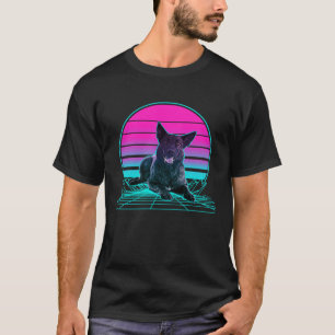 Vintage Retro Sunset Dutch Shepherd T-Shirt