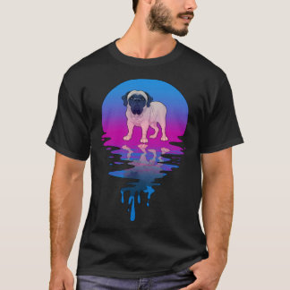 Vintage Retro Sunset English Mastiff T-Shirt