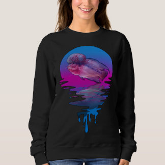 Vintage Retro Sunset Flowerhorn Sweatshirt