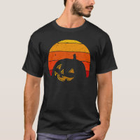 Vintage Retro Sunset Halloween Pumpkin I