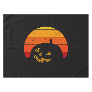 Vintage Retro Sunset Halloween Pumpkin I Tablecloth