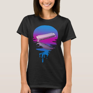 Vintage Retro Sunset Harmonica T-Shirt