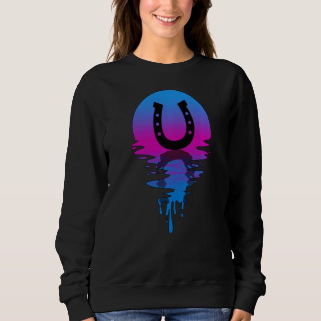 Vintage Retro Sunset Horseshoe Sweatshirt (Front)