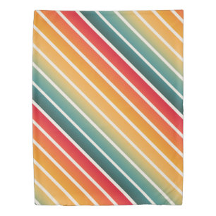 VINTAGE RETRO SUNSET LINES   DUVET COVER