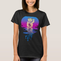 Vintage Retro Sunset Lucky Cat