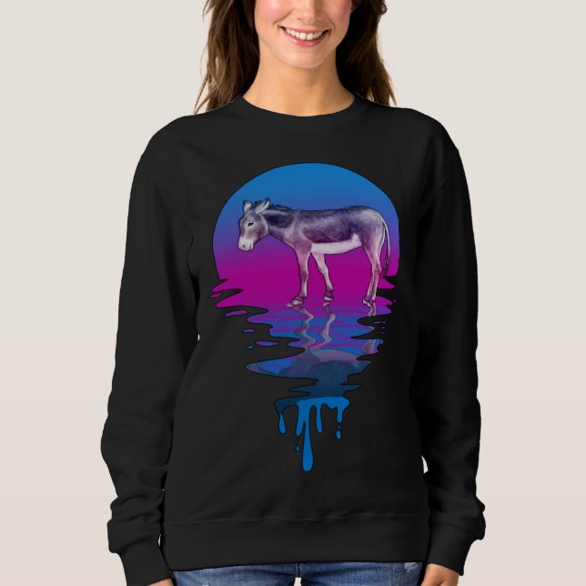 Vintage Retro Sunset Mule Sweatshirt (Front)