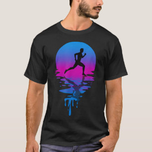Vintage Retro Sunset Running T-Shirt