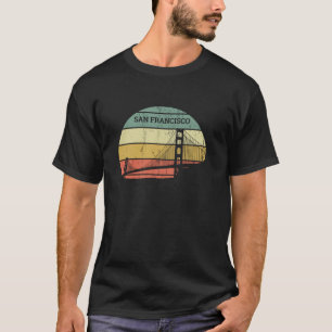 Vintage Retro Sunset San Francisco Golden Gate Bri T-Shirt