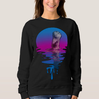 Vintage Retro Sunset Woodchuck Sweatshirt