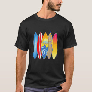 Vintage Retro Surfboards Surfing T-Shirt