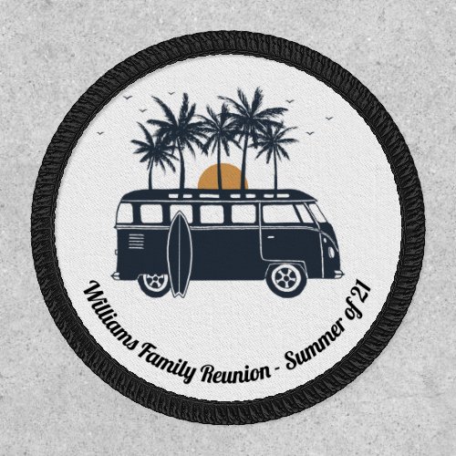 Vintage Retro Surfer Summer Beach Family Reunion Patch