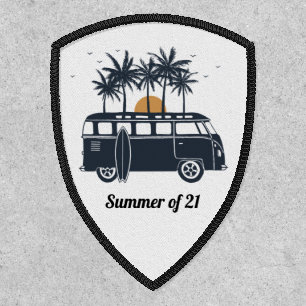 Vintage Retro Surfer Summer Beach Patch