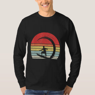 Vintage Retro Surfer Wave Surfing Surf Beach T-Shirt