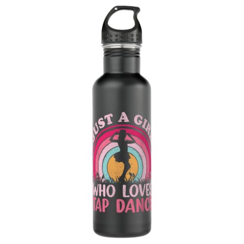 Vintage Retro Tap Dance Just A Girl Who Loves Tap  Stainless Steel Water Bottle