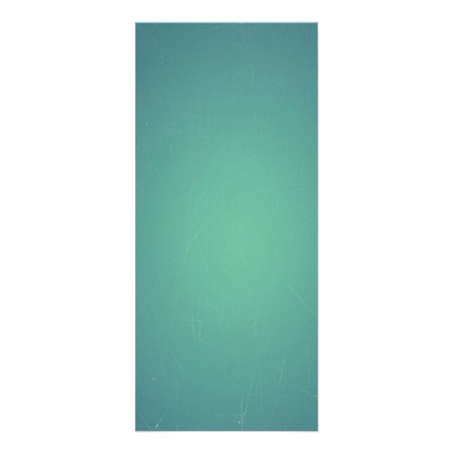 Vintage Retro Teal BlueGreen Turquoise Promotional Rack Card (Front)