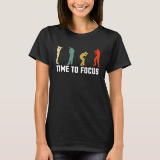 Vintage Retro Time To Focus Photographer Camera T-Shirt