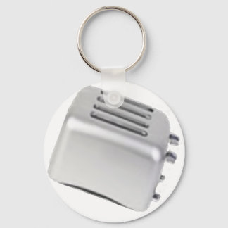 Vintage Retro Toaster Design - B&W Grey Keychain