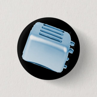 Vintage Retro Toaster Design - Blue Button
