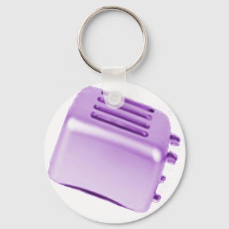 Vintage Retro Toaster Design - Purple Keychain