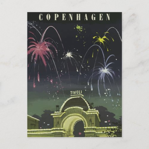 Vintage retro travel postcard Denmark