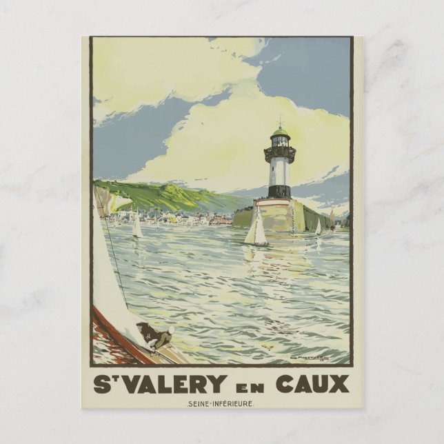 Vintage retro travel postcard France Seine (Front)