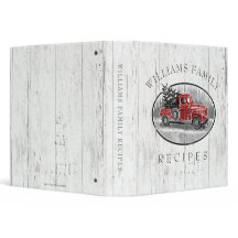 Vintage Retro Truck Rustic Wood Family Recipe
