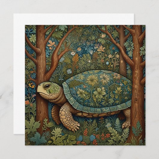 Vintage retro turtle bohemian boho woodland (Front/Back)