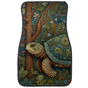 Vintage retro turtle bohemian boho woodland car floor mat