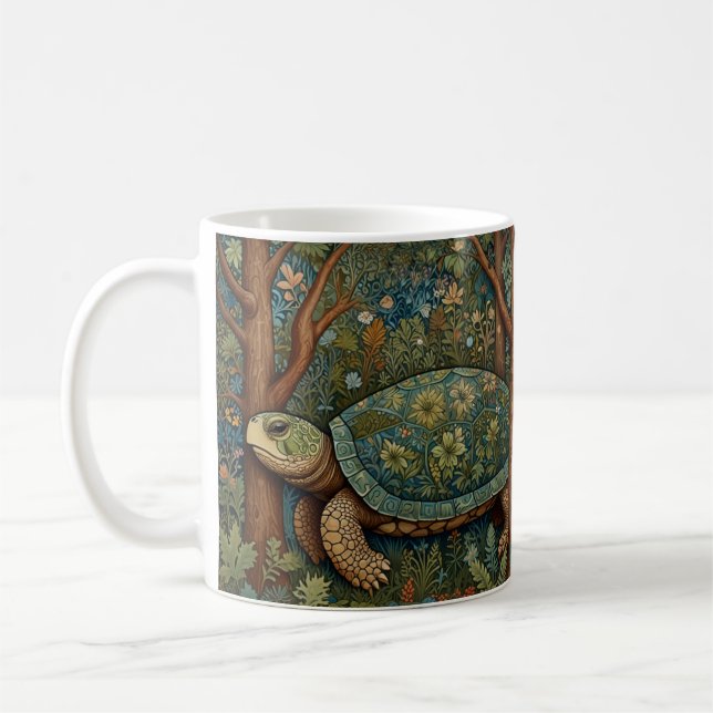 Vintage retro turtle bohemian boho woodland coffee mug (Left)