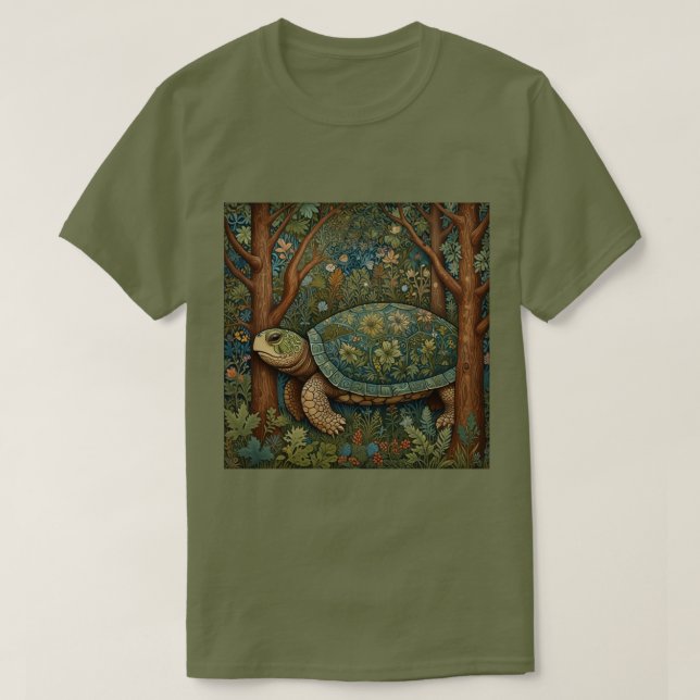 Vintage retro turtle bohemian boho woodland T-Shirt (Design Front)