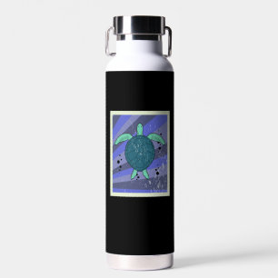 Vintage Retro Turtle Marine Biologist Water Bottle