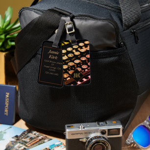 vintage retro typewriter monogram personalize luggage tag