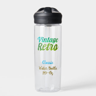 Vintage Retro Typography Design -20-Oz Water Bottle